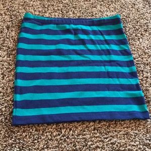 Stripped mini skirt